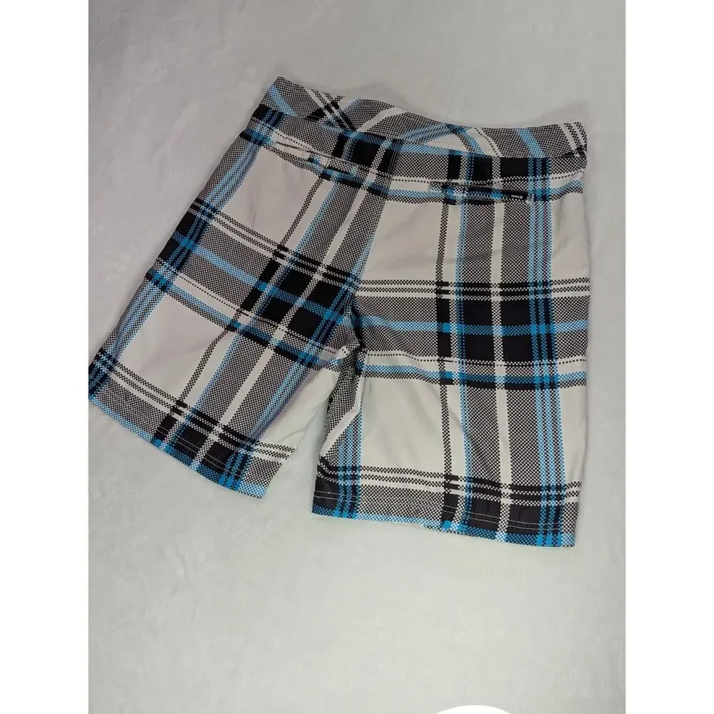 Hurley Phantom Boardshorts Mens 36 Blue Plaid Stretch Swim Trunks